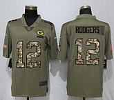 Nike Packers 12 Aaron Rodgers Olive Camo Salute to Service Limted Jersey,baseball caps,new era cap wholesale,wholesale hats